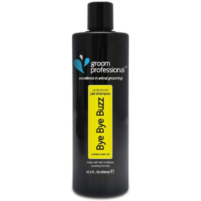 Groom Professional Bye Bye Buzz Shampoo 450 ml - szampon oczyszczający, odstraszający pchły i inne owady