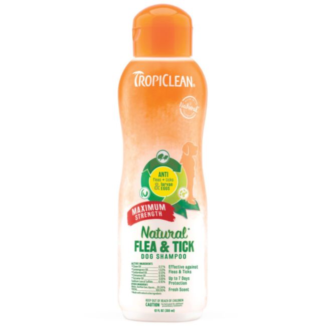 TropiClean Natural Flea&Tick Dog Shampoo 355ml - szampon na pchły i kleszcze