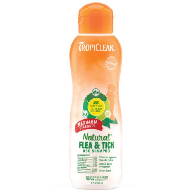 TropiClean Natural Flea&Tick Dog Shampoo 355ml - szampon na pchły i kleszcze