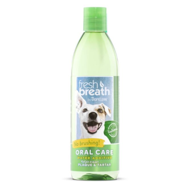Tropiclean Fresh Breath Water Additive Original 237 ml - naturalny dodatek do wody, do higieny jamy ustnej u psów i kotów