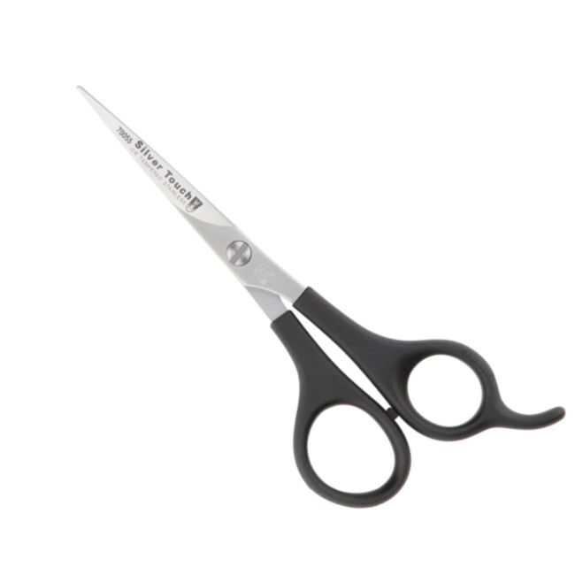 KR Witte Silver Touch 5,5" - nożyczki fryzjerskie proste z plastikową rączką i hakiem