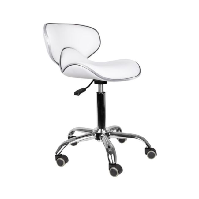 Active Gabbiano Q-4599 - krzesło groomerskie z oparciem białe