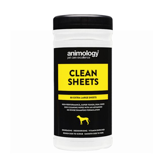 Animology Clean Sheets - chusteczki do czyszczenia zabrudzeń w tubie 80 szt.