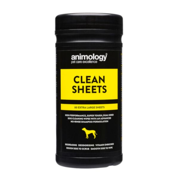 Animology Clean Sheets - chusteczki do czyszczenia zabrudzeń w tubie 80 szt.
