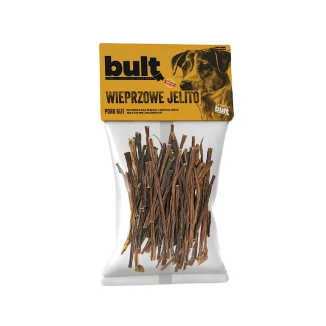 Bult - Jelito cienkie wieprzowe 100 g - naturalny przysmak z wieprzowiny dla psa