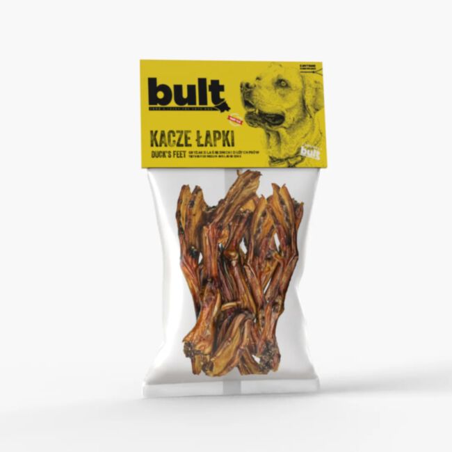 Bult - Kacze Łapki 100 g - suszony gryzak z drobiu dla psa