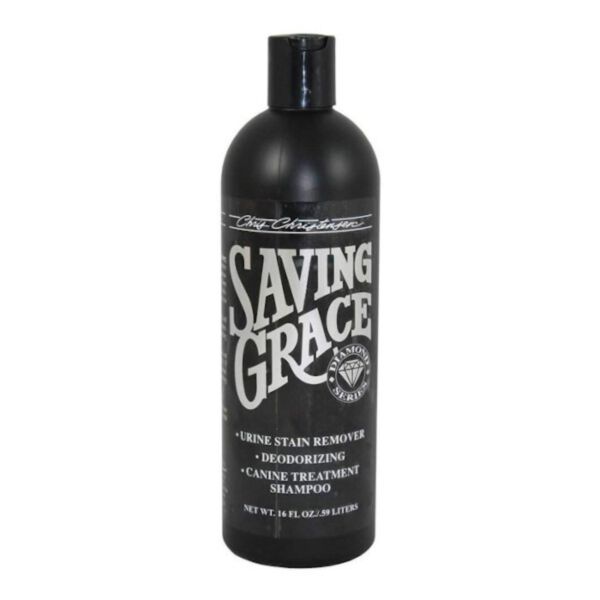 Chris Christensen Saving Grace Shampoo 473 ml - szampon usuwający ślady moczu, dezodoryzujący, rozkołtuniający