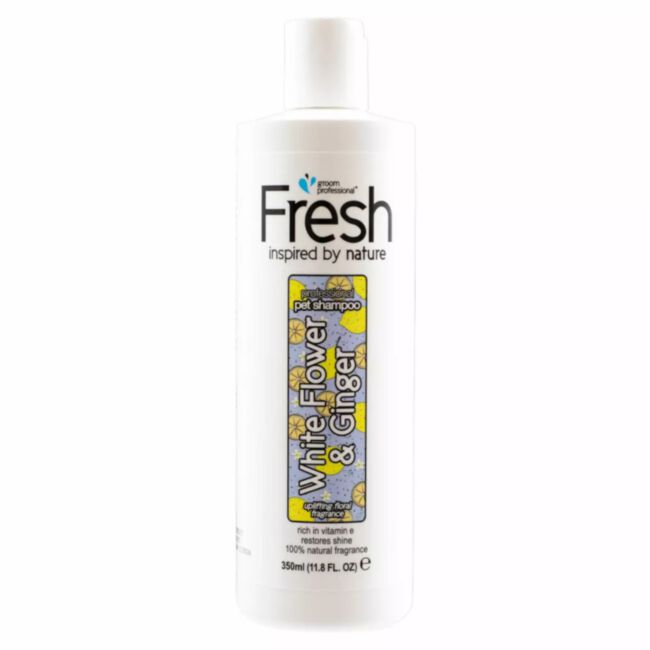 Groom Professional Fresh White Flower & Ginger Shampoo 350 ml - szampon regenerujący do zniszczonej sierści