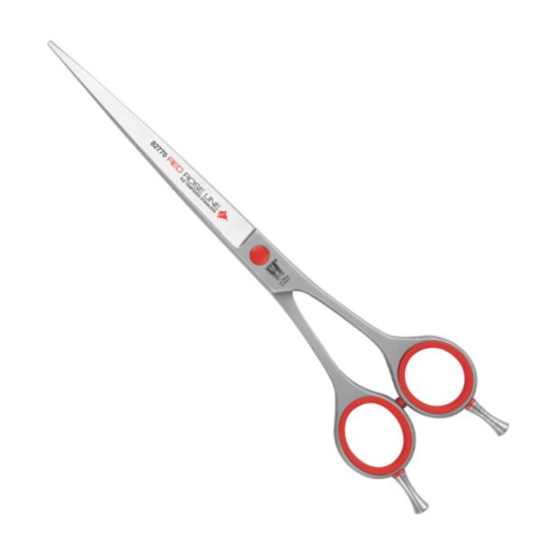 KR Witte Red Rose Line 7" - nożyczki fryzjerskie proste z hakiem i mikroszlifem