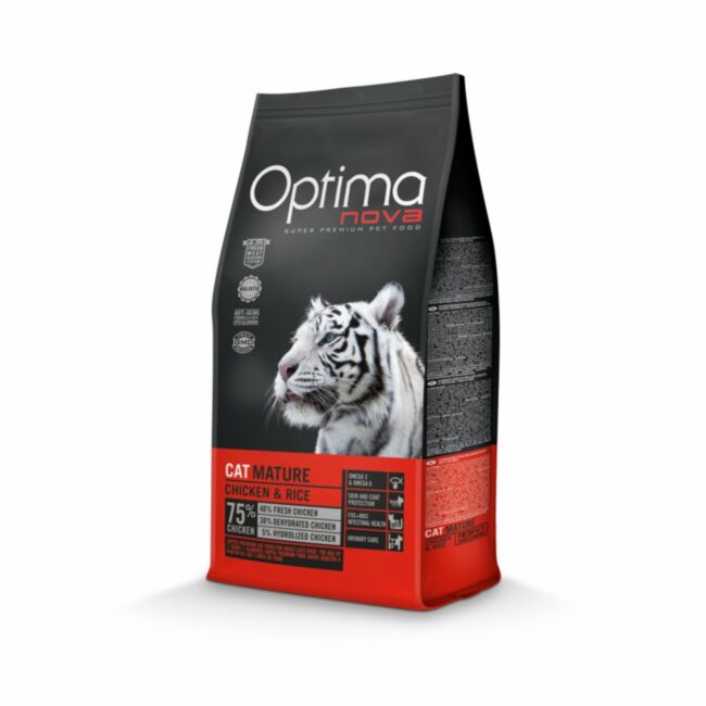 Próbka Optimanova Cat Adult Mature Chicken & Rice 70 g - karma dla kotów dojrzałych i seniorów