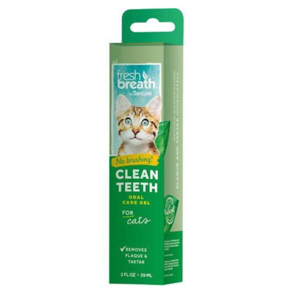 Tropiclean Fresh Breath Cat Clean Teeth Gel 59 ml - żel do usuwania płytki oraz kamienia nazębnego u kotów
