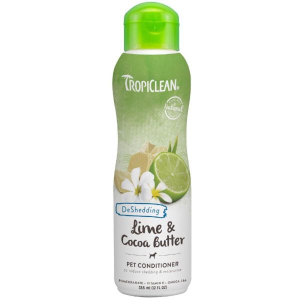 Tropiclean Lime Cocoa Butter Conditioner 355 ml - odżywka ułatwiająca rozczesywanie i zmniejszajaca linienie dla psów i kotów