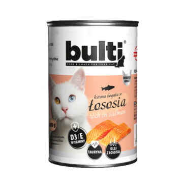 Bulti - karma mokra dla kota bogata w łososia - puszka 400 g