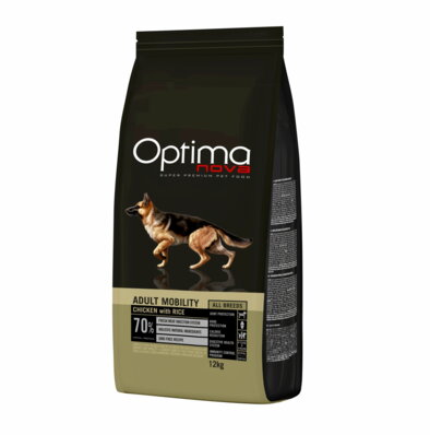 Optimanova Adult Mobility Chicken with Rice 12 kg - karma dla dorosłych psów pracujących