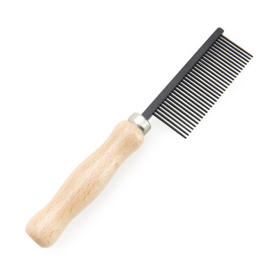 HPP - grzebień angielski antystatyczny z drewnianą rączką, średni 1