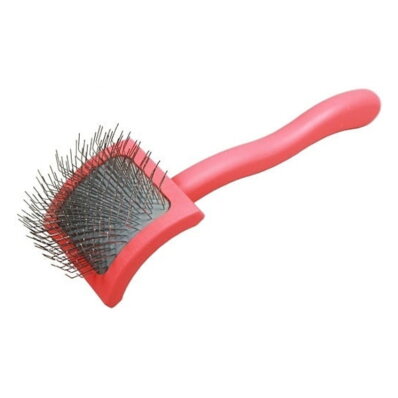Chris Christensen - Big G Small Slicker Brush - mała szczotka pudlówka, gęste igły, koralowa
