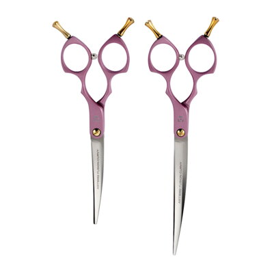 Artero Fusion Curvy Pink - profesjonalne, lekkie nożyczki do strzyżenia, gięte 1