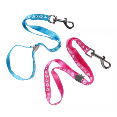 Groom Professional Ajax 42 cm - nylonowa smycz groomerska w białe łapki, szer. 1,5 cm 1