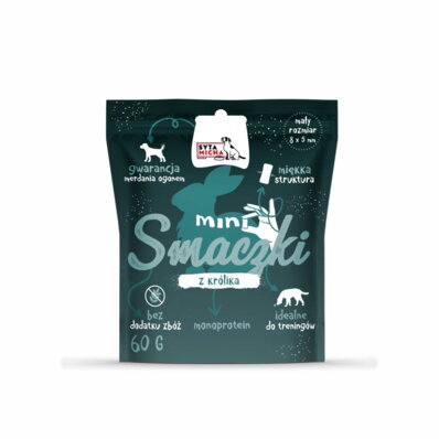 Syta Micha Mini smaczki z królikiem 60 g - małe, miękkie przysmaki treningowe dla psów 1