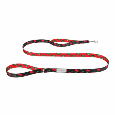 Amiplay BeHappy - smycz klasyczna Cherry