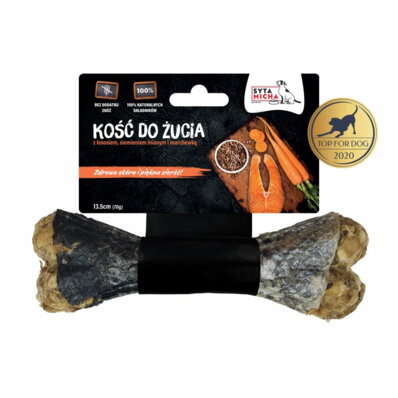 Syta Micha Kość do żucia na piękną sierść 13,5 cm - gryzak dla psa