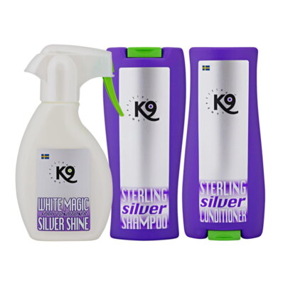K9 Sterling Silver + White Magic zestaw kosmetyków do białej i srebrnej sierści 1