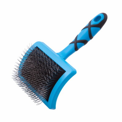 Groom Professional Amplifier Slicker Firm - półokrągła szczotka pudlówka z długimi pinami, średnio-twarda