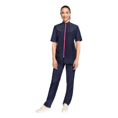 Artero Niza Blue/Fuchsia Smock - bluza groomerska w kolorze niebiesko-fuksjowym 1