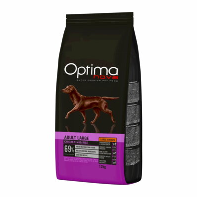 Optimanova Adult Large Breed Chicken with Rice 12 kg - karma dla dorosłych psów dużych ras 1