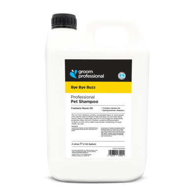 Groom Professional Bye Bye Buzz Shampoo 4 l - szampon oczyszczający, odstraszający pchły i inne owady 1