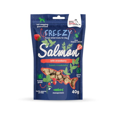 Syta Micha FREEZY Salmon 40 g - liofilizowane przysmaki dla psa Łosoś z truskawką