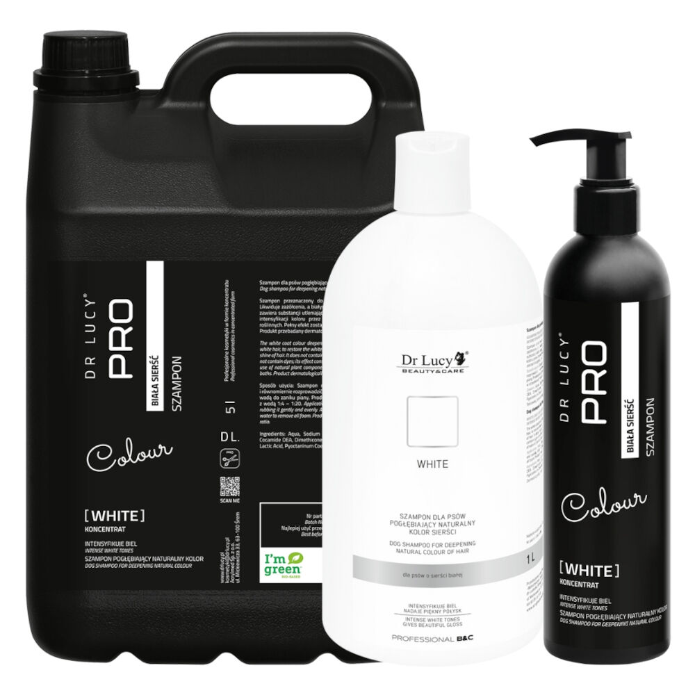 Dr Lucy Pro White Shampoo - Szampon do białej i jasnej sierści