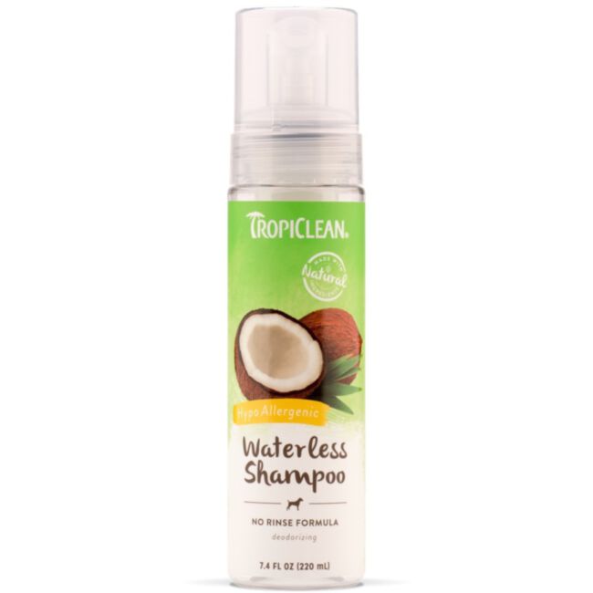 TropiClean Hypoallergenic Waterless Shampoo 220 ml - hipoalergiczny, suchy szampon dla psów i kotów