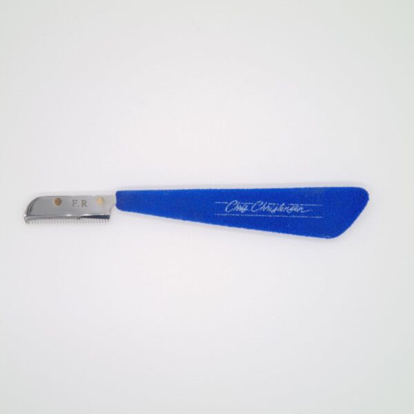 Chris Christensen Neoprene Blue Fine Stripping Knife - trymer o drobnym rozstawie zębów