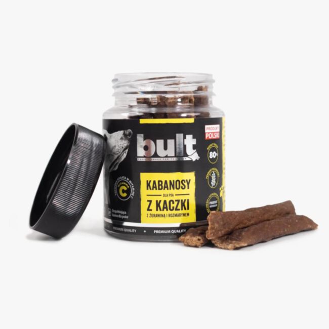 Bult - Kabanosy z Kaczki 250 g - suszony przysmak w słoiczku dla psa-113930