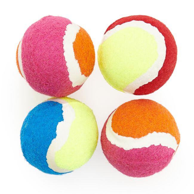 Chadog zabawka dla kota - 4 piłki 4,5 cm tenisowe kolorowe-119835