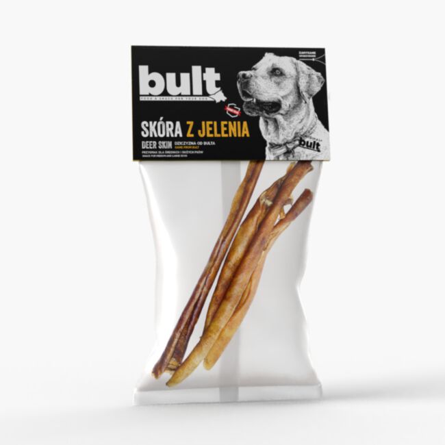 BULT - Skóra z Jelenia 100 g - suszony gryzak z jelenia dla psa