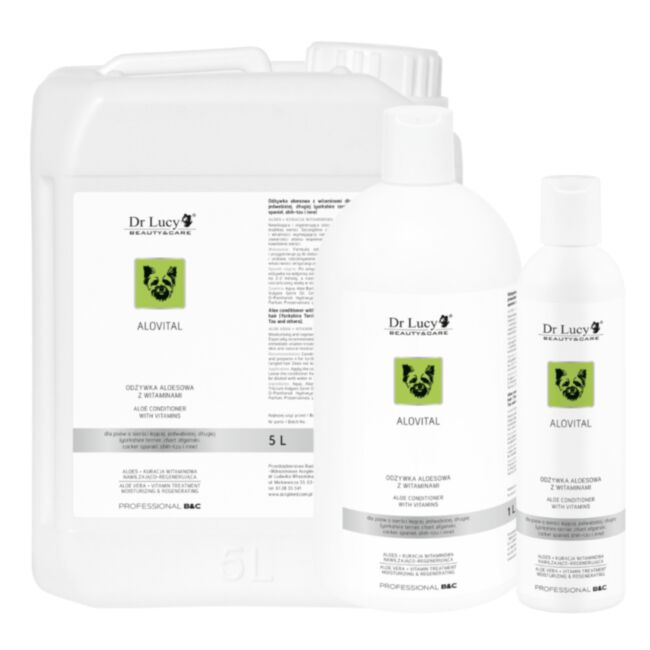 Dr Lucy Pro Smooth Alovital - odżywka do sierści miękkiej, długiej nawilżająca i regenerująca