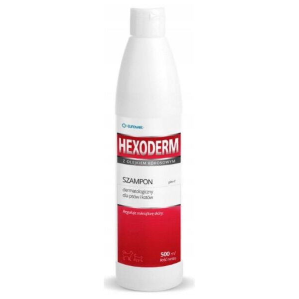 Eurowet Hexoderm 500 ml - szampon dermatologiczny dla psów i kotów