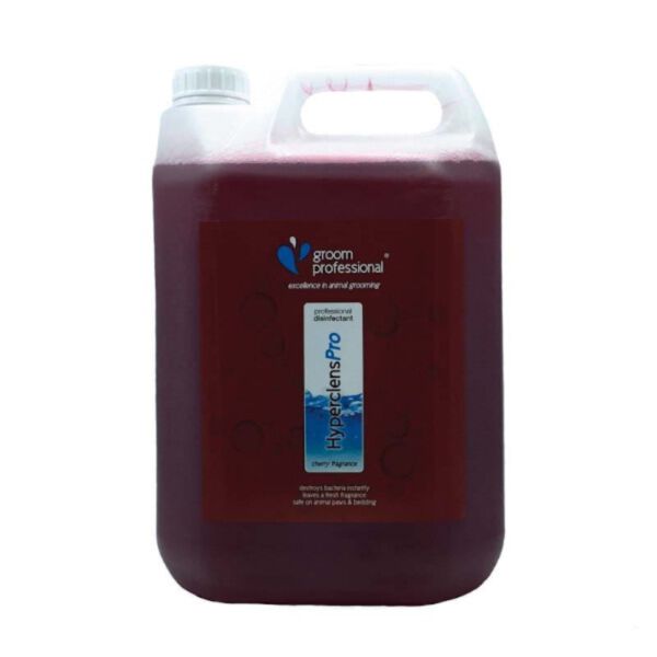 Groom Professional Hyperclens Pro Formula Disinfectant Cherry 5 l - preparat do dezynfekcji sprzętu i pomieszczeń o zapachu wiśniowym