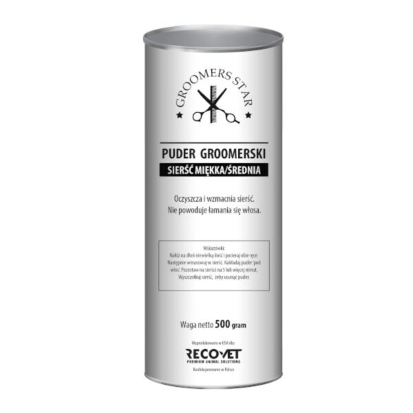 Groomers Star puder dla psów o sierści miękkiej i średniej 0,5 kg