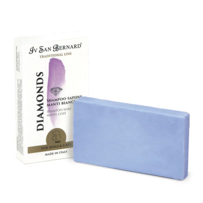 Iv San Bernard Diamonds Soap 75 g - mydełko diamentowe do usuwania przebarwień na białej sierści