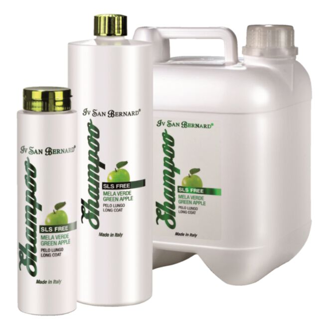 Iv San Bernard SLS Free Green Apple Shampoo - szampon do długiej sierści z zielonym jabłkiem bez SLS dla psów i kotów