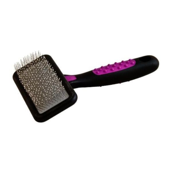 Szczotka pudlówka KW Smart Slicker Brush miękka z zabezpieczonymi pinami, średnia