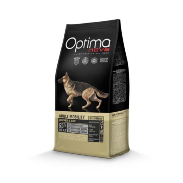 Optimanova Adult Mobility Chicken & Rice 2 kg - karma dla dorosłych psów pracujących