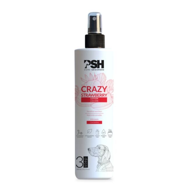 PSH Home Crazy Strawberry Lotion 300 ml - balsam do wrażliwej sierści w sprayu