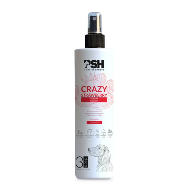 PSH Home Crazy Strawberry Lotion 300 ml - balsam do wrażliwej sierści w sprayu