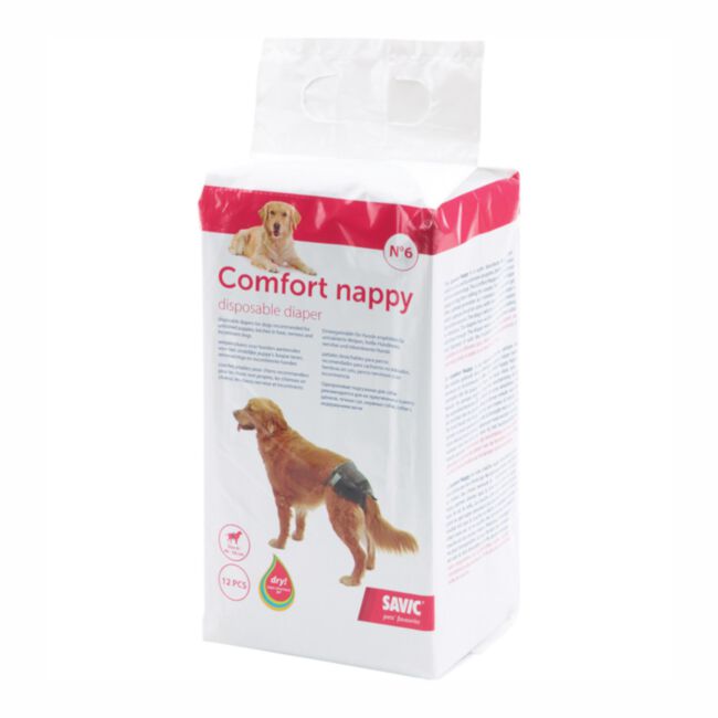 Savic Comfort Nappy - pieluchy dla psa 12 szt. rozmiar 6