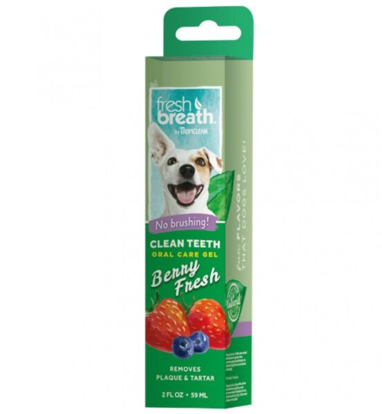 Tropiclean Fresh Breath Clean Teeth Gel Berry Fresh 59 ml - żel do higieny jamy ustnej psa i kota o smaku owoców