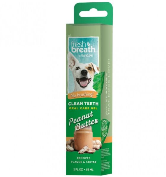 Tropiclean Fresh Breath Clean Teeth Gel Peanut Butter 59 ml - żel do higieny jamy ustnej psa i kota o smaku masła orzechowego